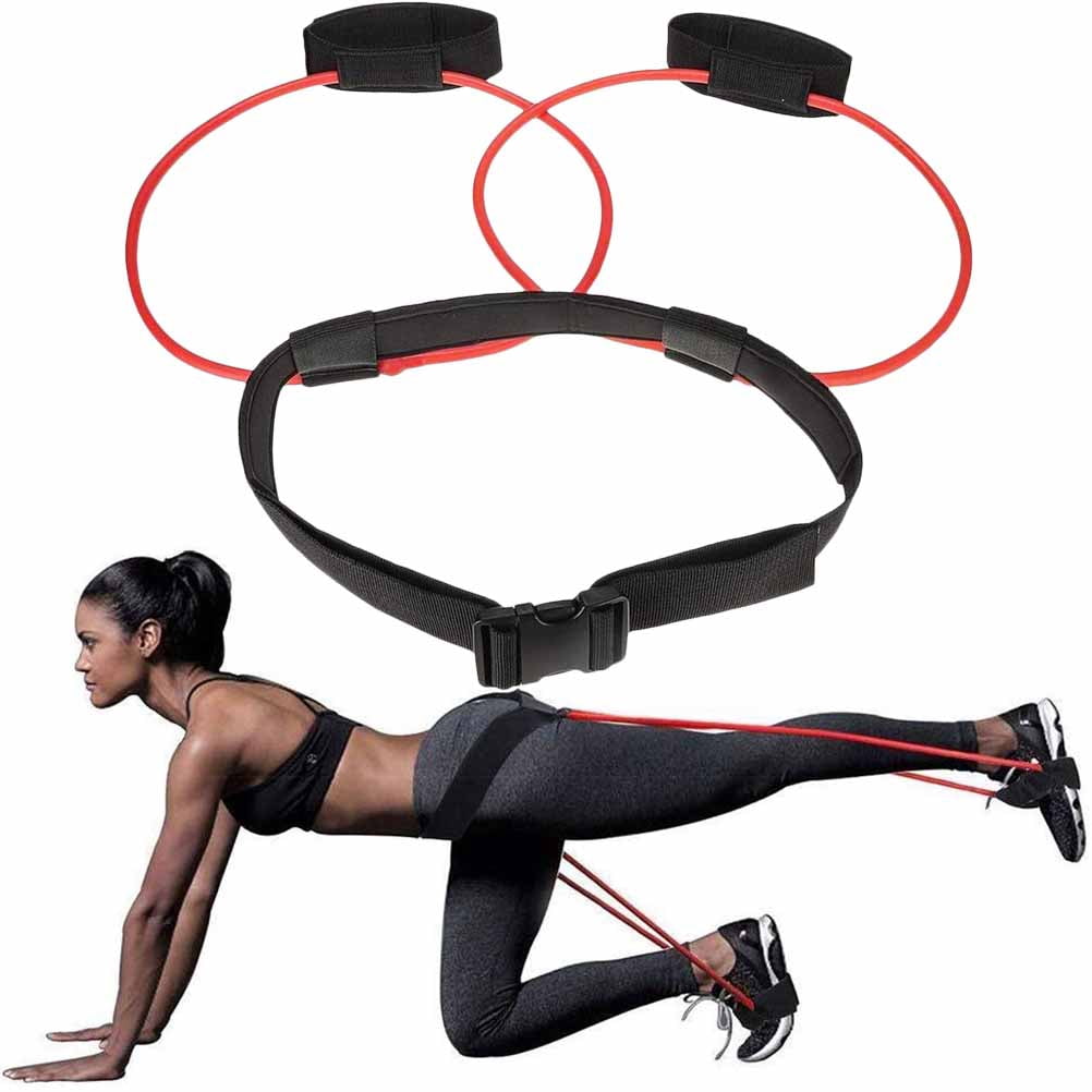 Fitness Resistance Bands Muscle Waist Belt Resistance Bands Muscle Waist Belt Adjustable Workout Loop Elastic Muscles Trainer
