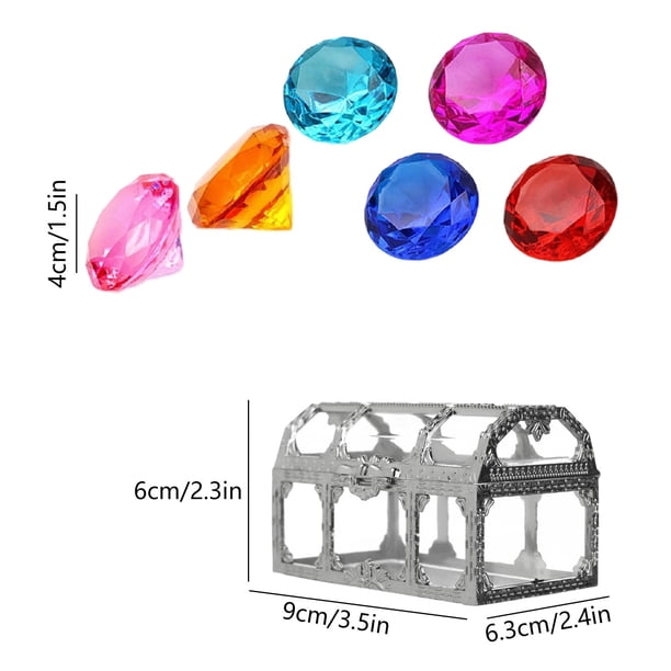 36 Pièces Jouets De Plongée Gemmes Colorées - Cristaux De Plongée Pour Enfants - Jouets Piscine Sous-Marine Pierres Précieuses Acrylique Pour Piscine