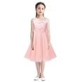thumbnail image 1 of YONGHS Robe en Dentelle Fleurie en Chiffon pour Grandes Filles Robe de Banquet Formelle Porm Concours Mariage Fête Robe de Bal Rose Perle 10, 1 of 7