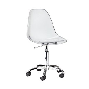 Chaise de bureau Eiffel Acrylique Chaise de travail Mid Back Clear