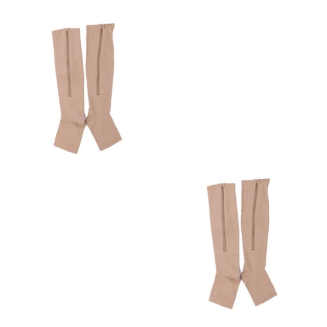 Maytalsory Bas de Compression Respirants à Fermeture Éclair Performance avec Confort Maximal Couleur Peau P/M 2Ensemble