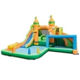 thumbnail image 1 of Gymax Kids Inflatable Water Slide Park w/ Splash Pools Wet Dry Combo Blower Excluded, 1 of 9