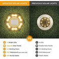 thumbnail image 4 of Solar Ground Lights, 8 Pack Solar Disk Lights Solar Lights Outdoor 12 LED Garden Lights,Waterproof, 4 of 7