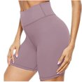 thumbnail image 2 of XZNGL Women Solid Color Running Shorts Sport Pant Elastic Waist Workout Shorts, 2 of 7