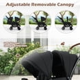 thumbnail image 3 of OLAKIDS Double Stroller, Foldable Baby Tandem Stroller with Djustable Backrest Canopy Footrest, 5-Point Harness, Storage Basket, Convertible Compact Lightweight Twin Stroller for Infants and Toddlers, 3 of 9
