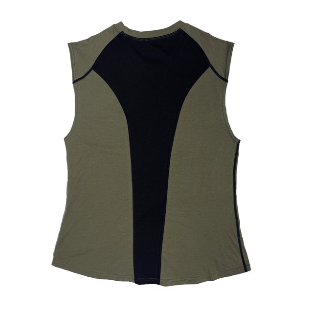 EGNMCR Tank Tops Men Sleeveless Men's Vest Stitching Contrast Color Loose Basic Sports T-shirt
