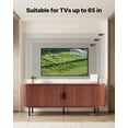 thumbnail image 2 of VEVOR TV Stand, Boho Entertainment Center for TVs up to 58 in, 350 lbs Load, TV Media Console Table with Adjustable Storage Shelves & Rolling Door, Television Stand for Living Room, Bedroom, Brown, 2 of 9