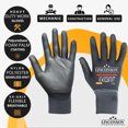 thumbnail image 2 of LINCONSON 20 Pack Ultimate Grip Construction Mechanic Work Gloves PU Coated (Large, Black), 2 of 5