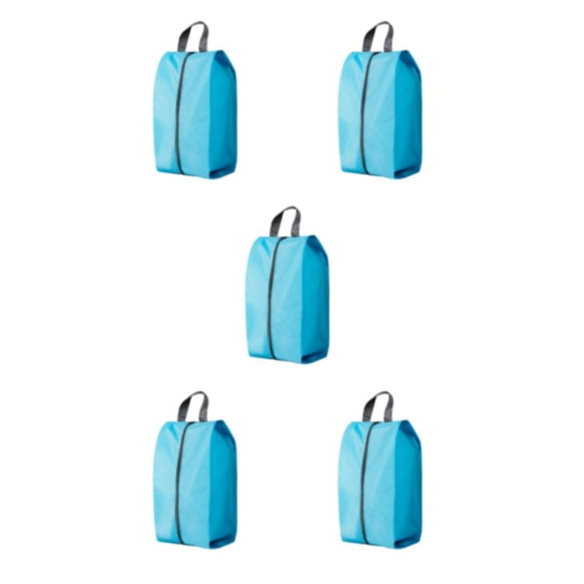 Wweixi Sac de Rangement Réutilisable pour Chaussures de Voyage Solution Écologique pour le Transport de Chaussures Vert Azur Léger M 5Set