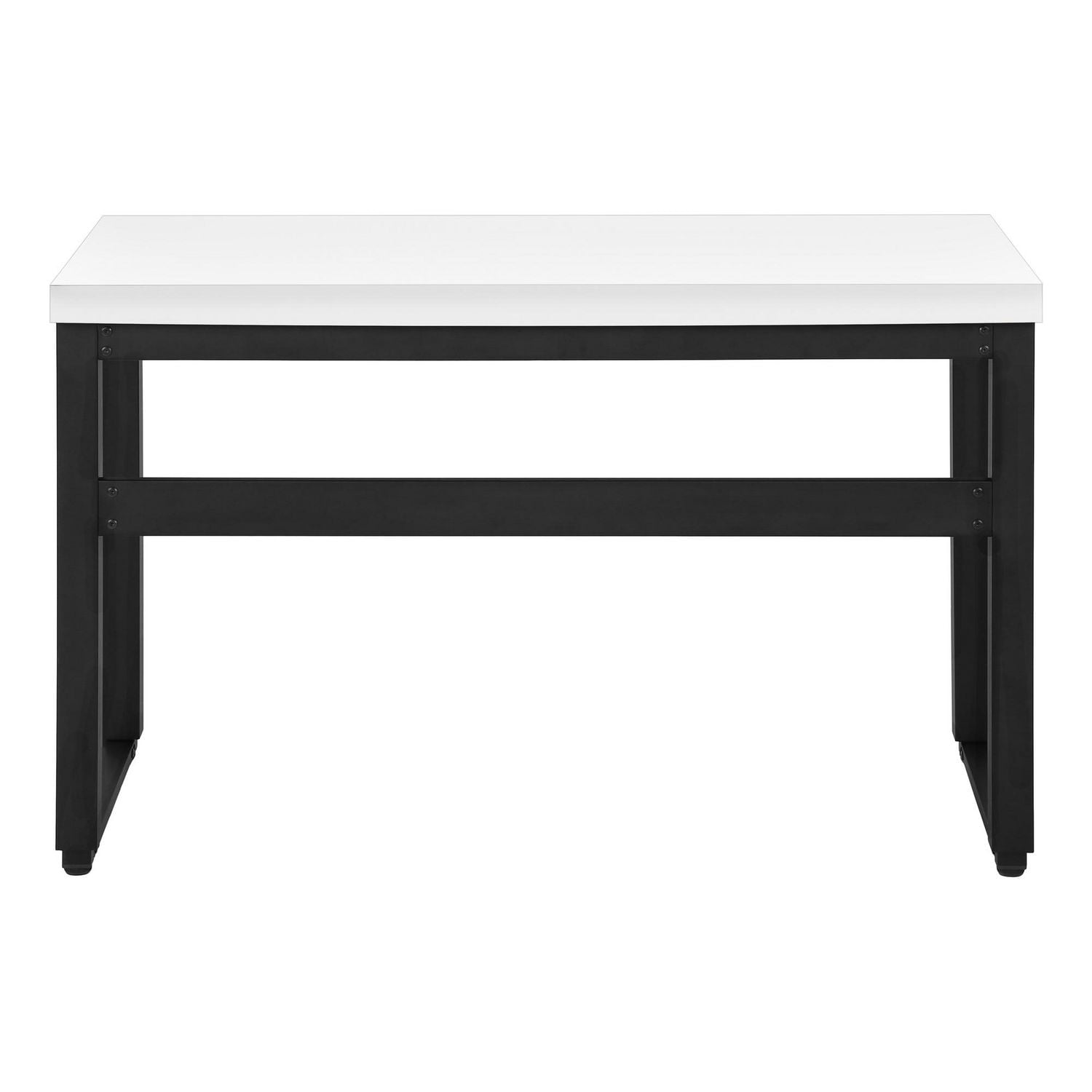 Monarch Specialties Bureau, Bureau À Domicile, Debout, Ajustable, 48"l, Travail, Ordinateur Portable, Métal, Stratifié, Blanc, Noir, Contemporain, Moderne