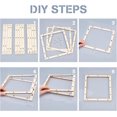 thumbnail image 2 of 3 Sets Wooden Paper Making Mould 20x20cm Rectangle Wooden Papermaking Frame with Gauze Papermaking Screen Kit for Dried Flower Handcraft DIY Paper Craft, 2 of 5