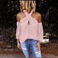 thumbnail image 2 of Pompotops Chemise à Manches Longues Unie Sans Dos pour Femmes, Mode, Décontractée, Sans Bretelles, Hauts pour Femmes en Solde, 2 of 6