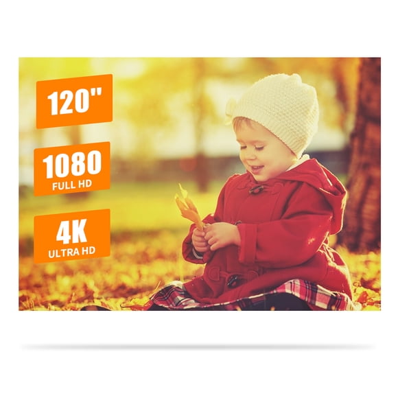 Écran de Projecteur en Métal Portable de 120 Pouces - Écran de Film Light 16:9 3D 4K 1080P HD Pliable, Écran de Projection Facile à Utiliser avec Rubans de Fixation pour Cinéma Maison, Divertissement Intérieur et Extérieur