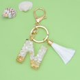 thumbnail image 1 of New White Tassel Letter Key Chain Crystal Drop Pendant Fashionable Bag Key Chain, 1 of 1