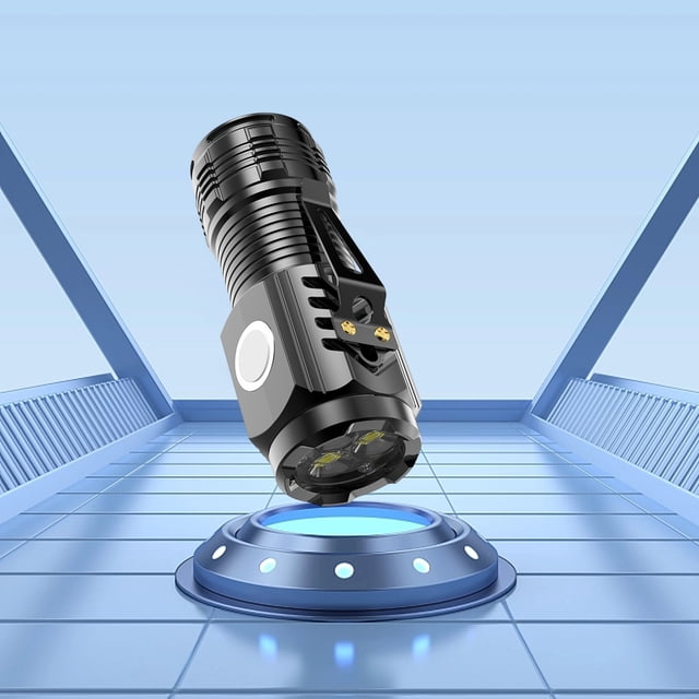 Clearance! JMYHOAM Outdoor Flashlight Flashlight LED Portable Toggle Clip Mini Light Source Lamp 20W Power Built- Lithium Battery Water Resistance Grade IPX6 Adsorbable Metal Camping