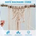 thumbnail image 4 of 4mm x 109 Yard Macrame Cord Soft Cotton Colored Macrame Crafts Yarn, Brown, 4 of 7
