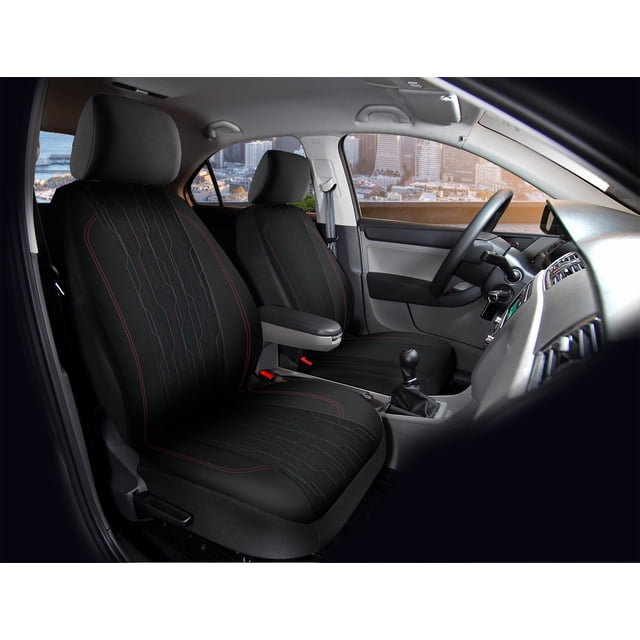 Auto Drive 2-piece Hexa Stripes OEM Jacquard Front Seat Covers