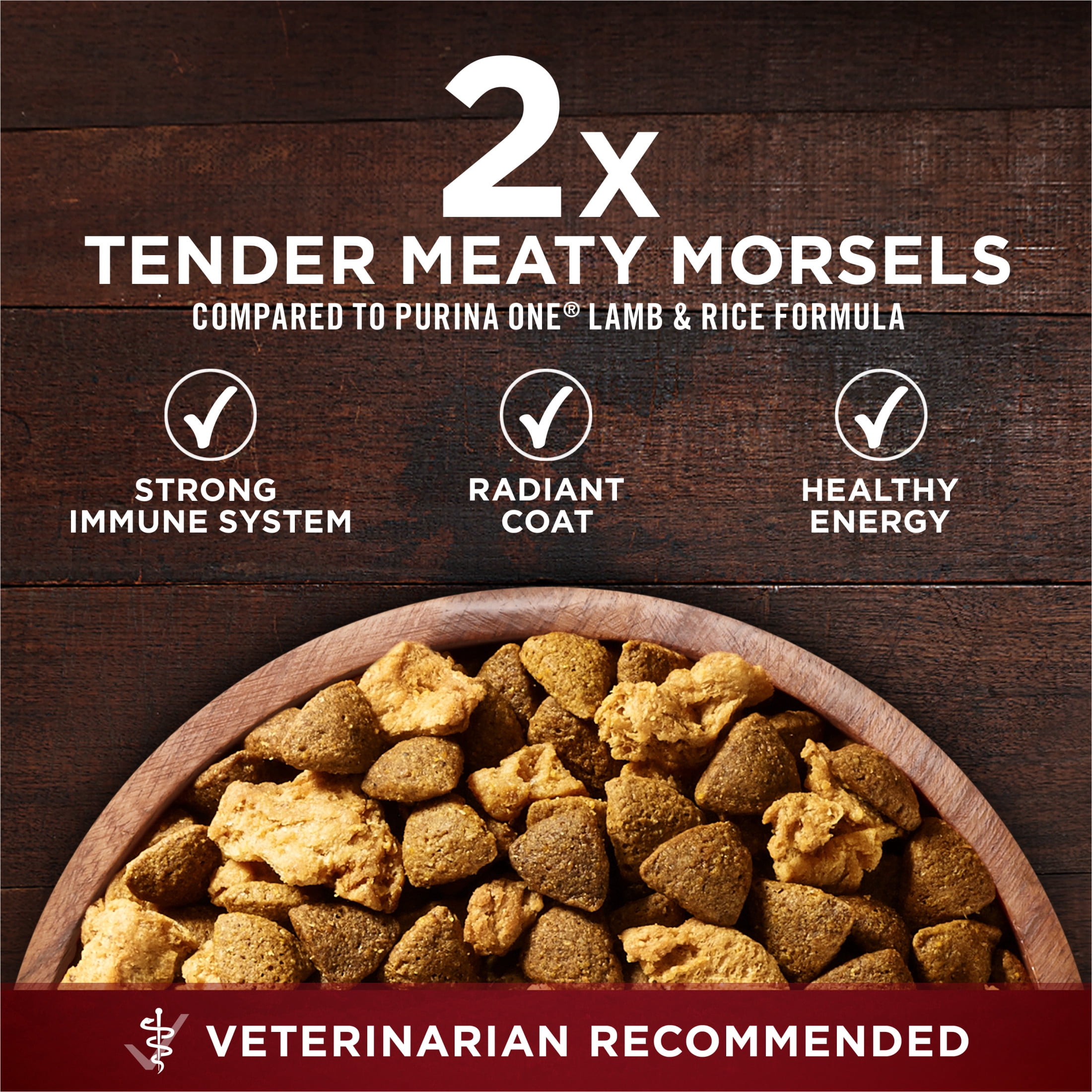 Purina ONE Vrai Instinct Boeuf & Bison, Nourriture Sèche pour Chiens 12.4kg