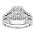 thumbnail image 1 of Ladies Fashion Diamond Fashion Creative Geometric Diamond Ring Jewelry, 1 of 9