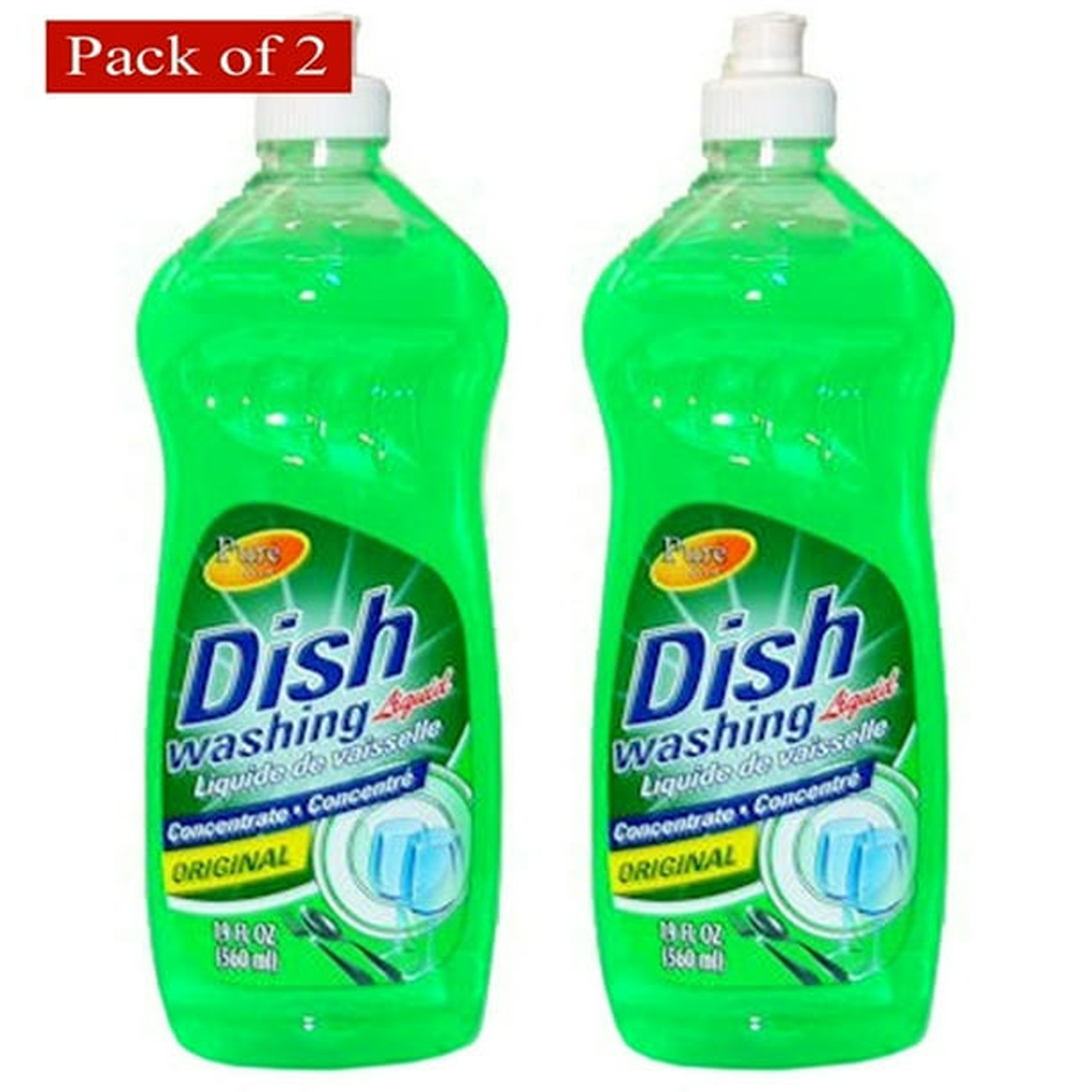 Pure Kleen Dish Wash Liquid Original 560 Ml (Pack of 2)