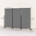 thumbnail image 3 of Outsunny Room Divider with Wheels, 6ft Folding Privacy Screen, Dark Grey, 3 of 10
