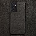 thumbnail image 1 of Genuine Leather Case for Samsung Fashion Leather Shell, Classic Black S22 Plus / S21+, 1 of 3