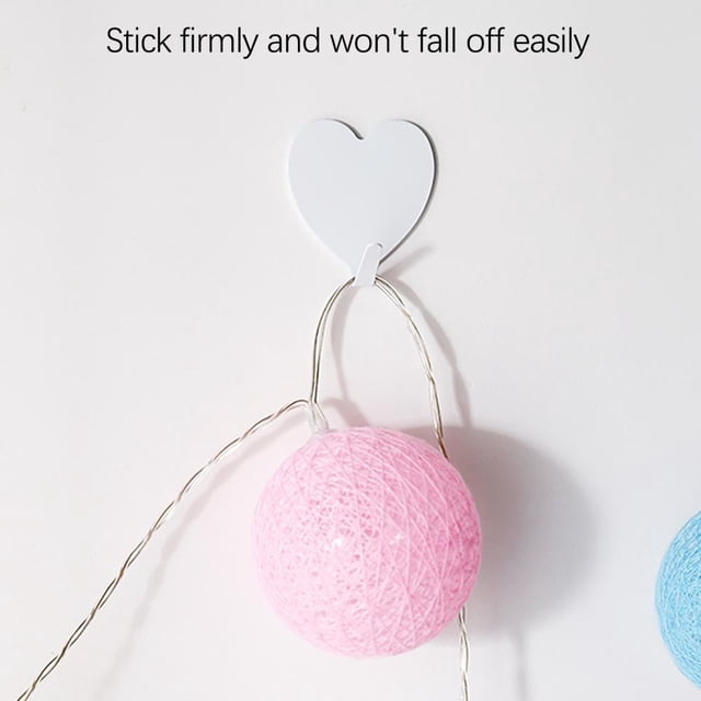 Feltree Crochet Autocollant Cœur Amour pour Femme en Acier Inoxydable Perle Crochet Autocollant en Forme de Cœur