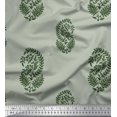 thumbnail image 1 of Soimoi Rayon Fabric Leaves Block Printed Craft Fabric by The Yard 42 Inch Wide, 1 of 5