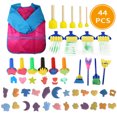 thumbnail image 2 of 44pcs Sponge Painting Brushes Kit Mini DIY Painting Kits Early Learning Kids Paint Set Child Play Gift, 2 of 9