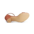 thumbnail image 3 of BLISSFUL STEP Women's Shoes Ankle Strap Block Heel Buckle Open Toe Sandals Rust Red 7.5, 3 of 8