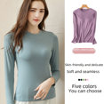 thumbnail image 1 of Coussin de Poitrine Col Rond Manches Longues Chemise de Base Pull-Over Pyjama Femme Vêtements d'Automne Grande Taille Vêtements de Maison, 1 of 4