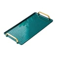 thumbnail image 4 of veasfak Serving Tray with Handle Storage Organizer Coffee Table Tea Tray Vanity Tray green large, 4 of 9