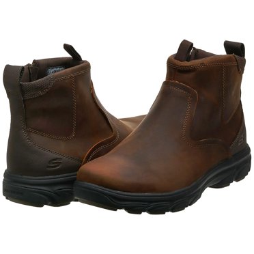 Skechers USA Bottes Chukka Resment Korver pour Hommes, Marron Foncé, 9 m US