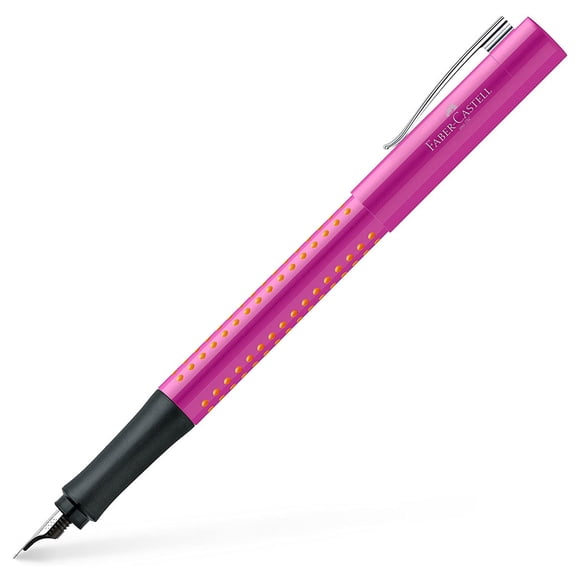 Faber-Castell 140995 Grip 2010 Pink-Orange Fountain Pen, EF