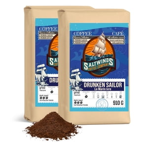 Rôtissement noir de sailor drunken Coffee ( 2x910g (en milliers de dollars) Air Rôtissement noir au Canada Coffee