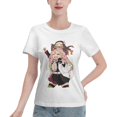thumbnail image 1 of T-Shirt Basique à Manches Courtes pour Femmes Demon Slayer : Koiju et Nidouzi, 1 of 6