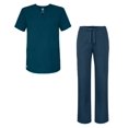 thumbnail image 1 of Adar Universal Unisex Scrub Set - Unisex V-Neck Scrub Top & Tapered Drawstring Scrub Pants, 1 of 7