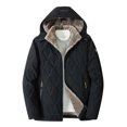 thumbnail image 4 of Windproof Jacket men Solid Casual Thicken Hooded Zipper Winter Keep Warm Windproof Jacket Coats, 4 of 6