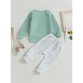 thumbnail image 4 of Faithtur Toddler Girls 2PCS Pants Sets Long Sleeve Letter Print Pullover Tops and Drawstring Pants Sets, 4 of 8