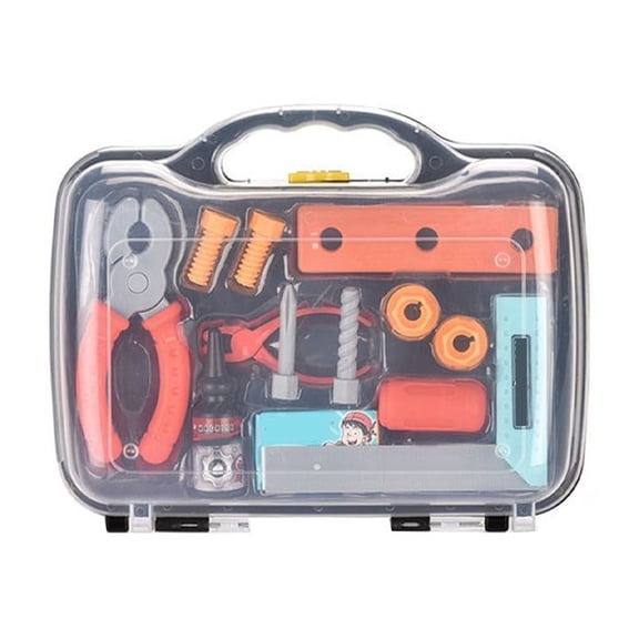 13 Piece Tool Box Playset With Screwdriver And Pliers For Kids Engineer Role Play