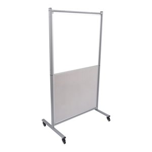 Stand Up Desk Store Tableau mobile mobile magnétique de tableau blanc Chambre Diviseur à sec d'effacement pour la maison ou la salle de classe (Combo tableau blanc/pont, 40" W x 72" H)
