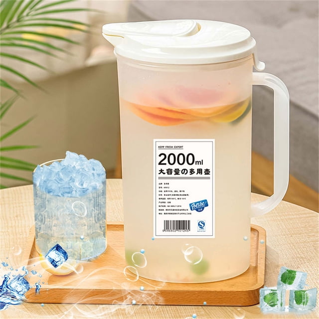 Cold Water Dispenser, Portable Beverage Pitcher, Large Capacity Jug, Accurate Measurement Scale, Comfortable Handle, Splash-Free Spout, Food Reliable Plastic