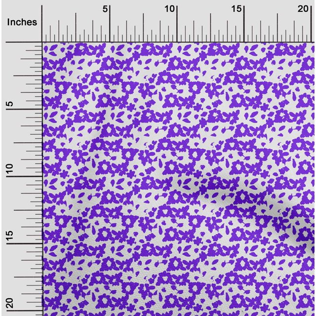 oneOone Velvet Purplish Blue Fabric Florals Sewing Craft Projects Fabric Prints By Yard 58 Inch Wide