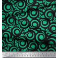 thumbnail image 2 of Soimoi Green Velvet Fabric Scroll Abstract Print Fabric by the Yard 58 Inch Wide, 2 of 3