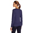 thumbnail image 2 of Hanes T-Shirt Col Rond à Manches Longues pour Femmes, 2TG, Marine, 2 of 2
