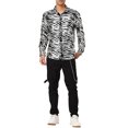 thumbnail image 3 of INSPIRE CHIC Men's Vintage Leopard Printed Button Down Long Sleeve Cotton Shirt, 3 of 5