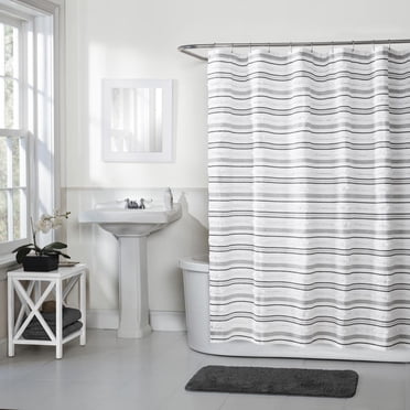 Hometrends Graham Tufted Loop Heavy Weight Woven Fabric Shower Curtain