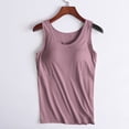 thumbnail image 1 of Meichang Camisole avec Soutien-Gorge Intégré pour Femmes Grande Taille Sans Manches Col Rond Débardeurs en Modal Chandails Extérieur Course Athlétique Entraînement Débardeurs, 1 of 7