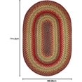 thumbnail image 2 of Cider Barn Cranberry Red Oval Braided Rug, Jute, 27"x45" - Perfect Country Primitive Decor for Entryway, Kitchen, Everywhere, 2 of 8