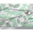 thumbnail image 2 of Soimoi Green Silk Fabric Floral & Block Decor Fabric Printed Yard 42 Inch Wide, 2 of 5